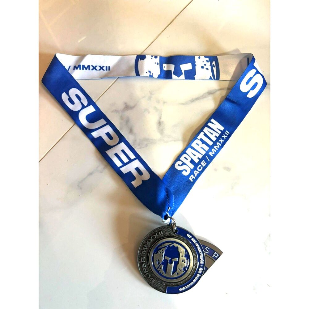 2022 Spartan Race Super Finisher Medal with Trifecta Wedge